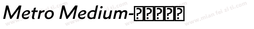 Metro Medium字体转换